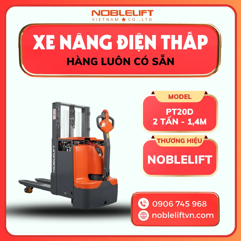 Xe Nâng Điện Thấp 2000kg PT20D Noblelift