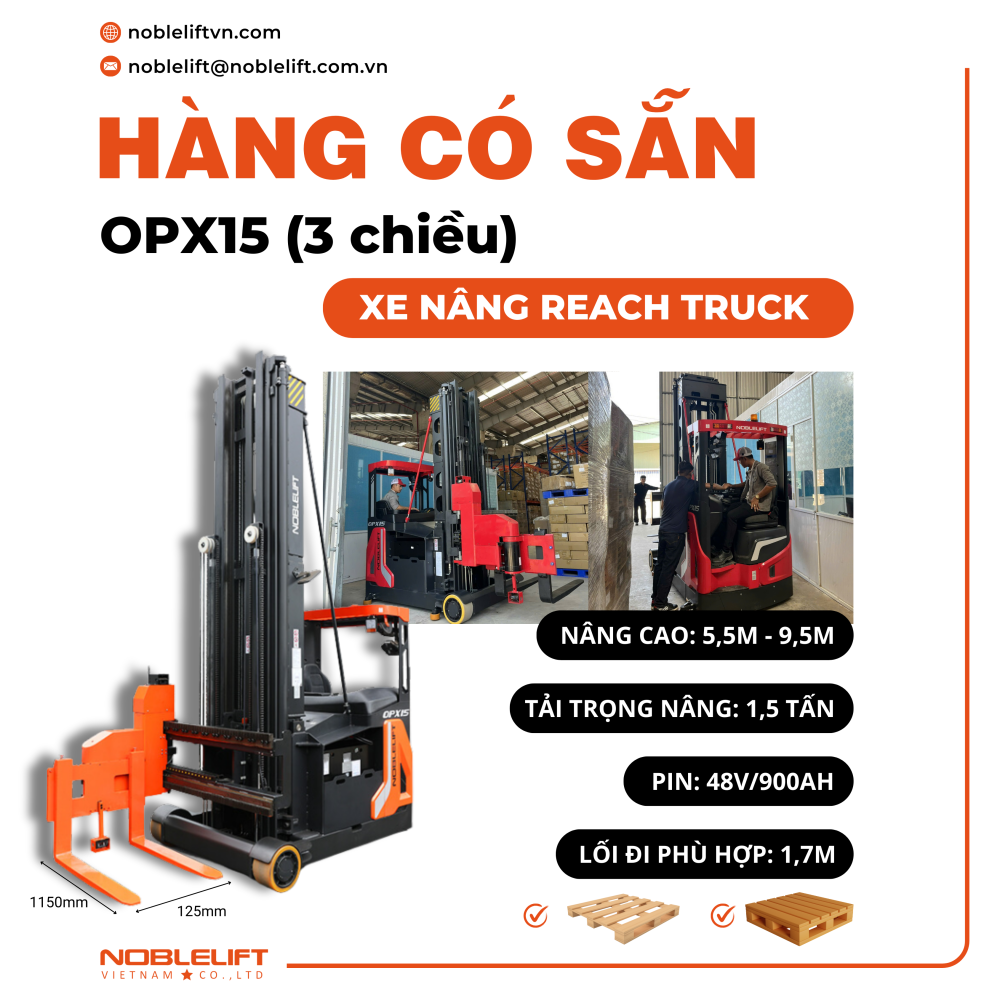 Xe nâng 3 chiều OPX15 Noblelift