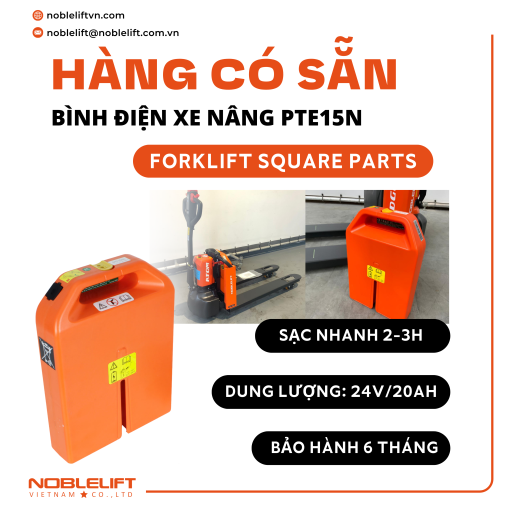 Bình điện PTE15N cho xe nâng PTE15N Noblelift