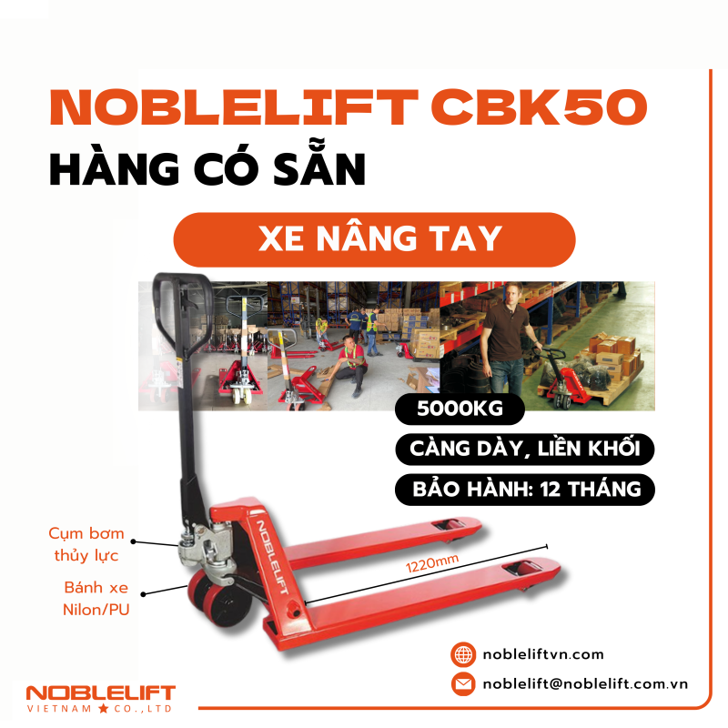 Xe nâng tay 5 tấn Noblelift 