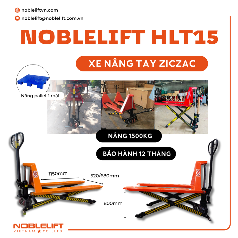 Xe nâng tay Ziczac HLT15 Noblelift 