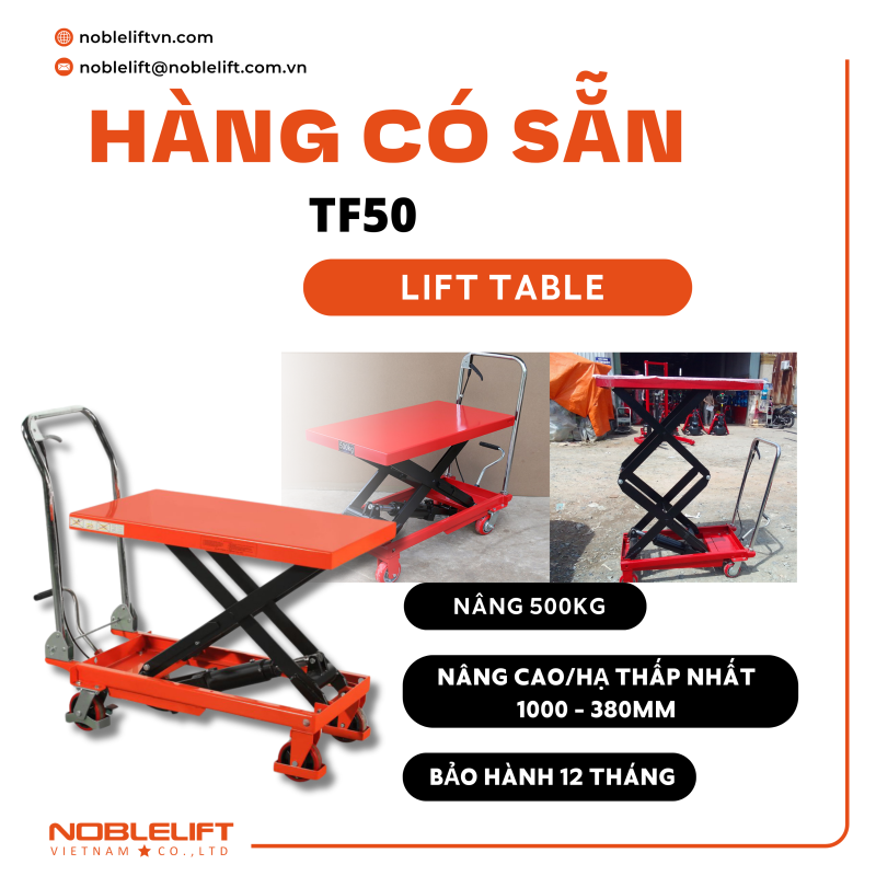 Xe nâng mặt bàn 500kg Noblelift 