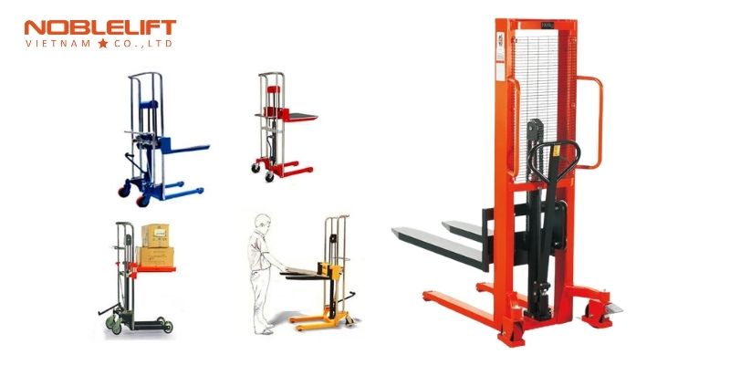 Xe nâng tay cao dễ dàng di chuyển cây cảnh lên các kệ cao