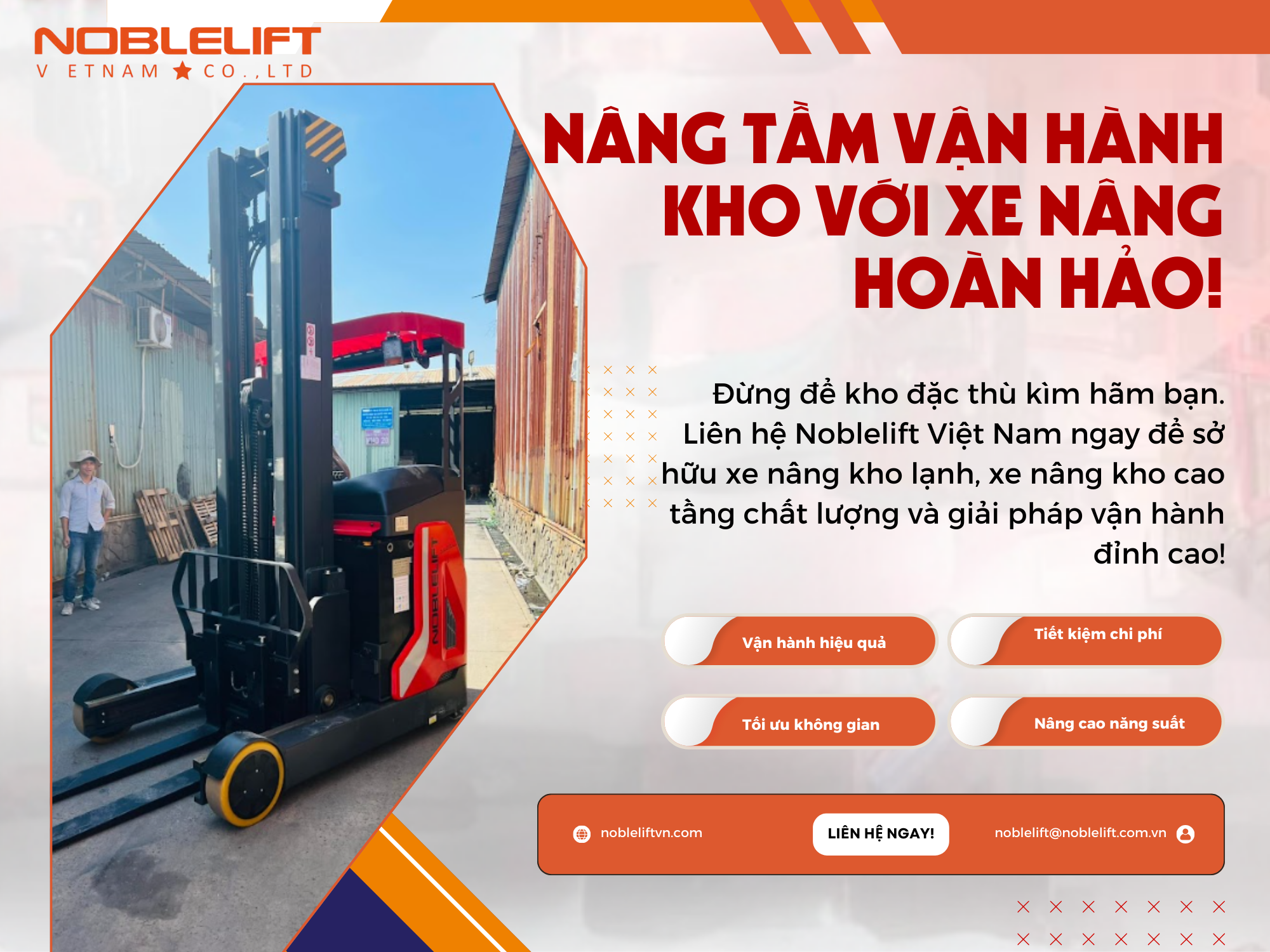 Bứt phá kho đặc thù với xe nâng reach truck
