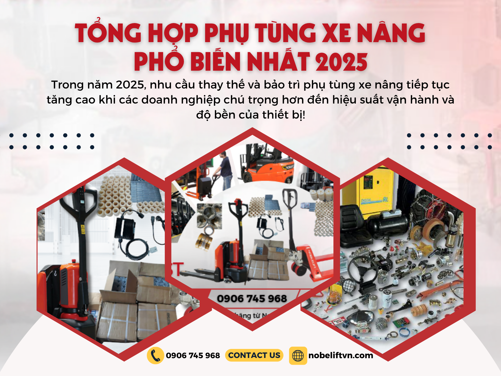 Tổng Hợp Phụ Tùng Xe Nâng Phổ Biến Nhất 2025