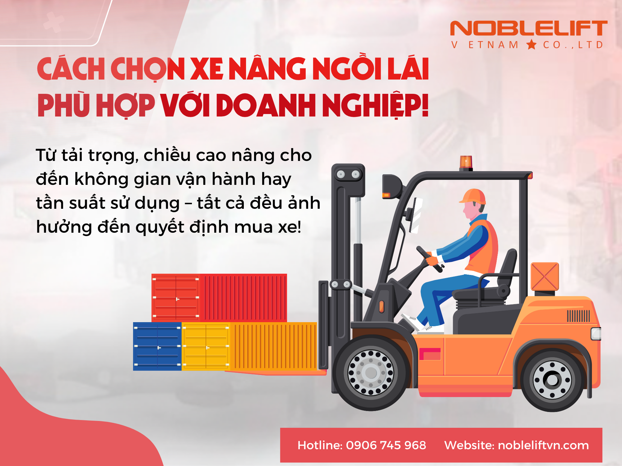 Mua Xe Nâng Ngồi Lái Noblelift Ở Đâu Uy Tín Và Giá Tốt Nhất?