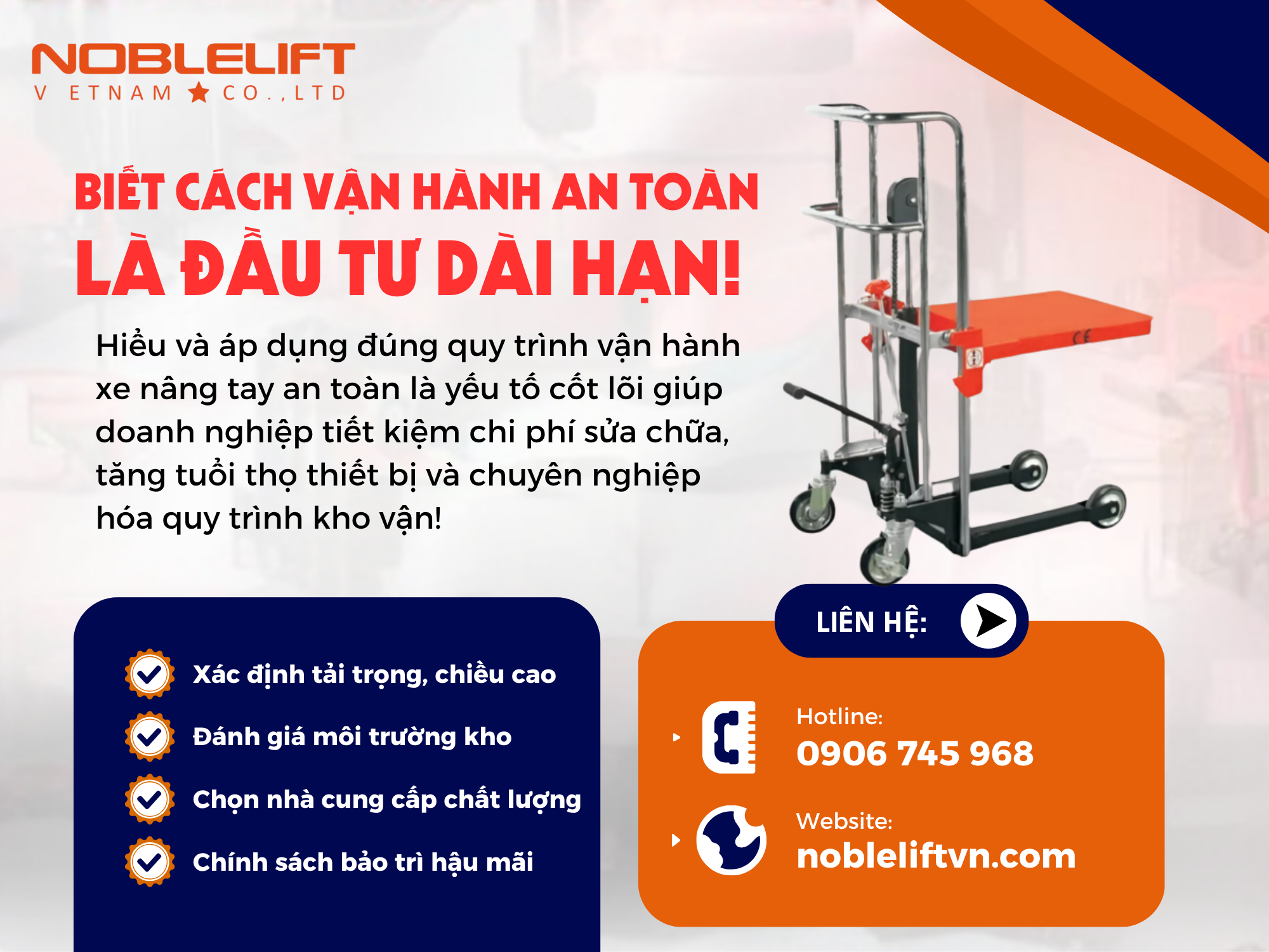 Lưu Ý Đặc Biệt Khi Vận Hành Xe Nâng Tay An Toàn Trong Thực Tế