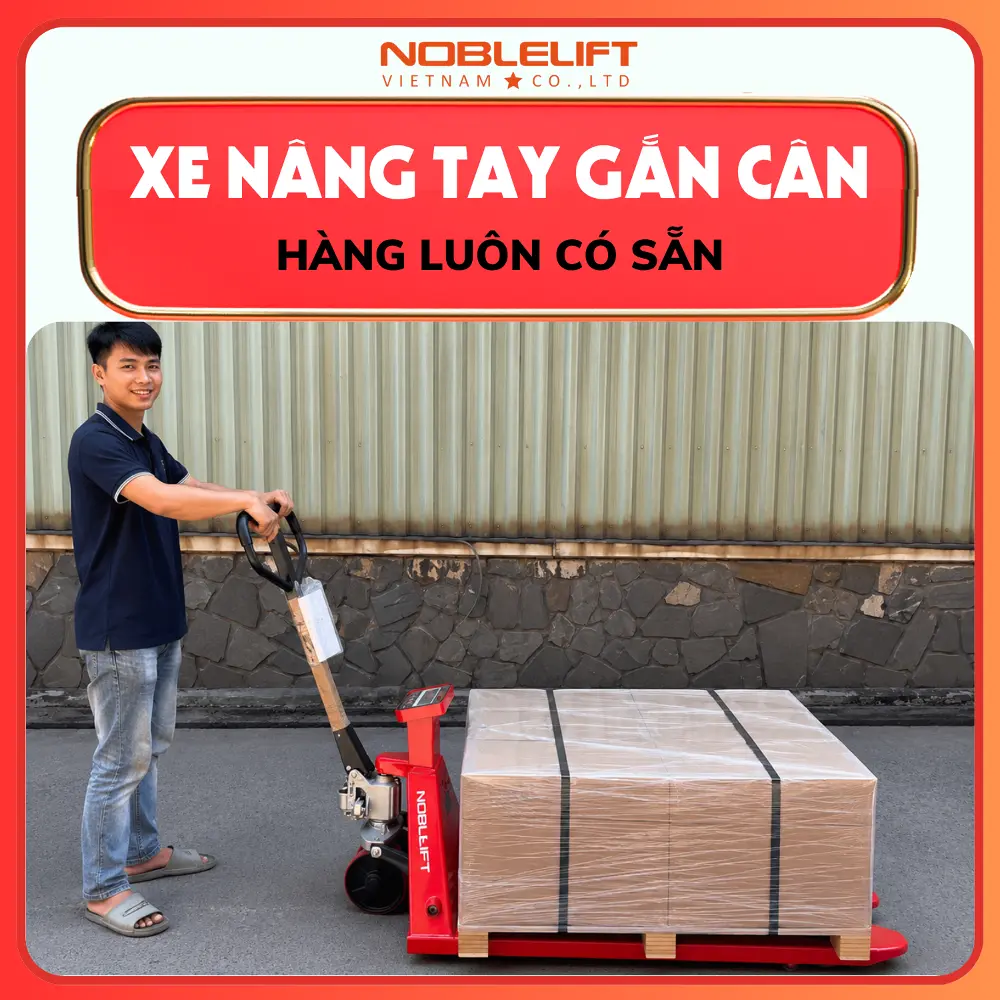 Xe Nâng Tay Gắn Cân 2 Tấn HPT20S Noblelift