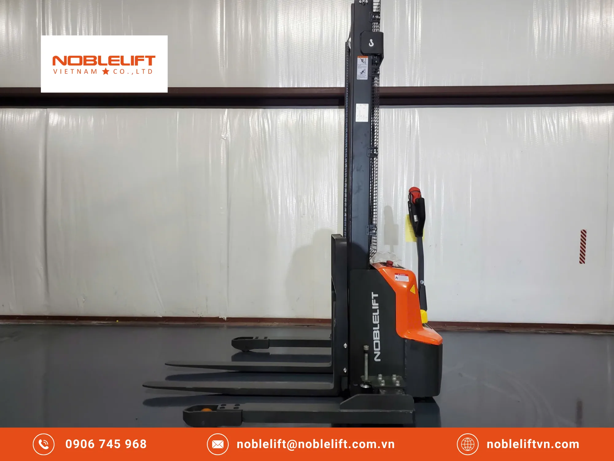 Giải pháp giảm sức lao động bằng xe nâng điện đứng lái đi bộ lái Noblelift