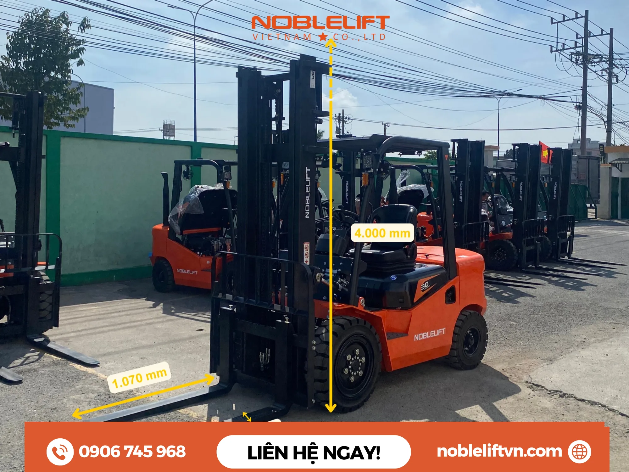 Thông số kỹ thuật chi tiết của xe nâng dầu ngồi lái CPCD20/25-AS1 Noblelift