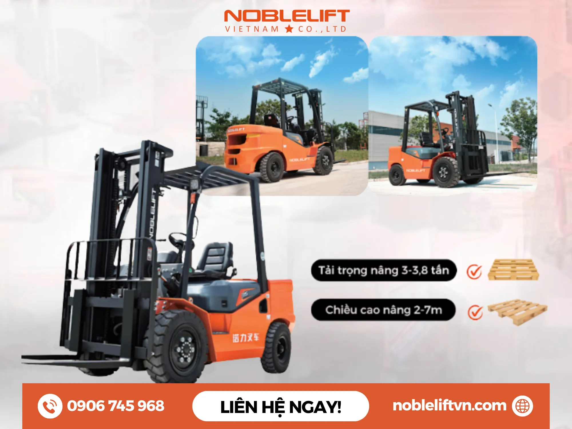 Ưu điểm nổi bật của xe nâng dầu ngồi lái CPCD20/25-AS1 Noblelift trong sản xuất và logistics