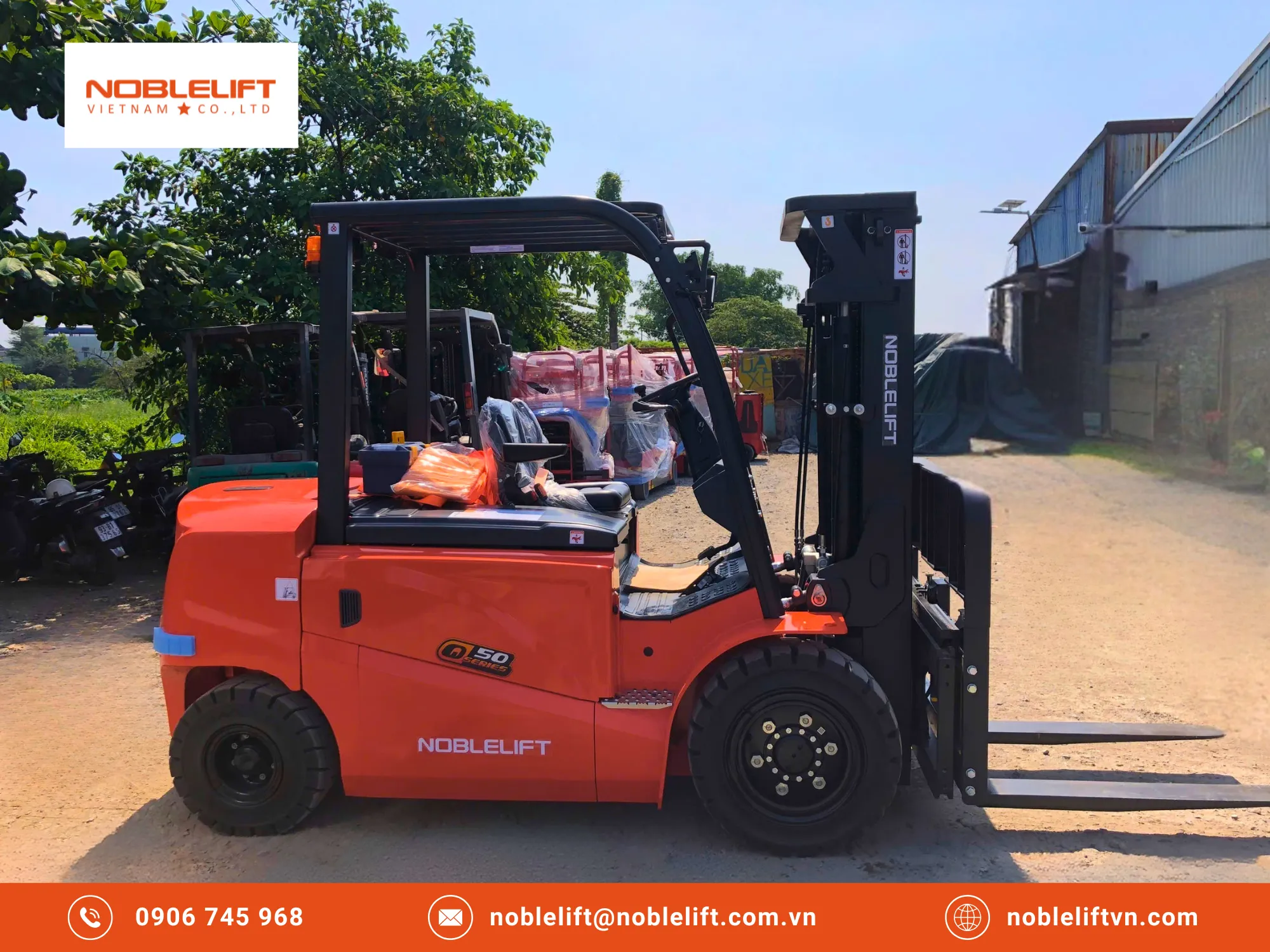 Xe nâng điện ngồi lái giúp tối ưu hóa hiệu suất nhờ công nghệ Pin Lithium Noblelift