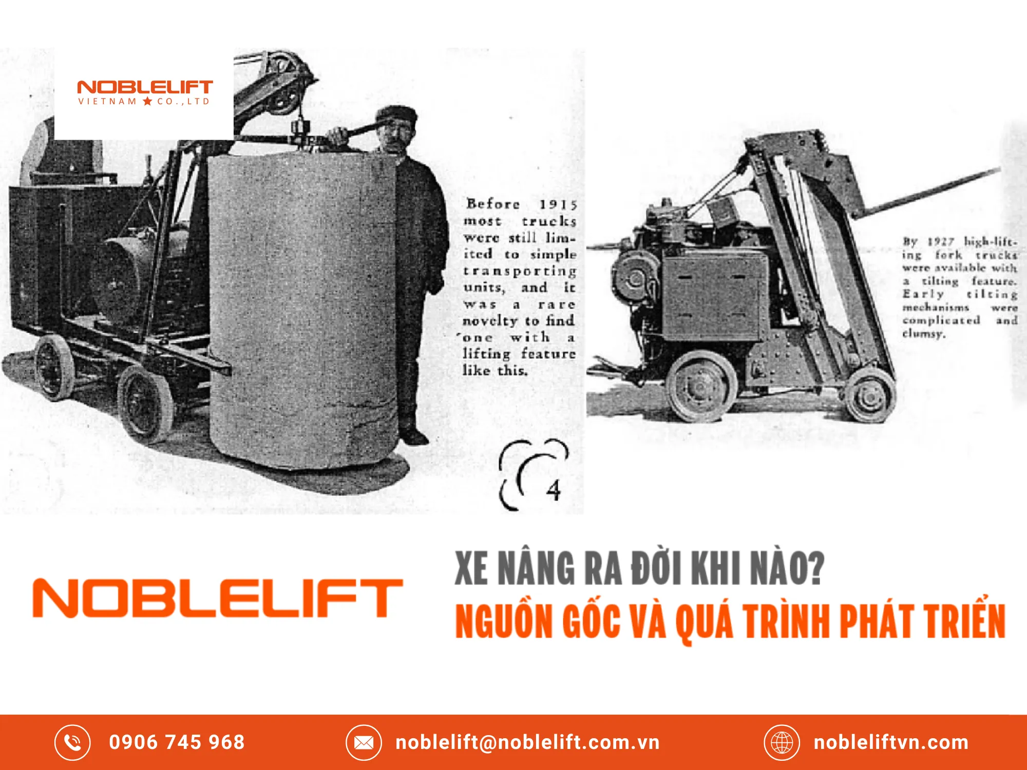 Xe nâng ra đời khi nào, nguồn gốc và quá trình phát triển!
