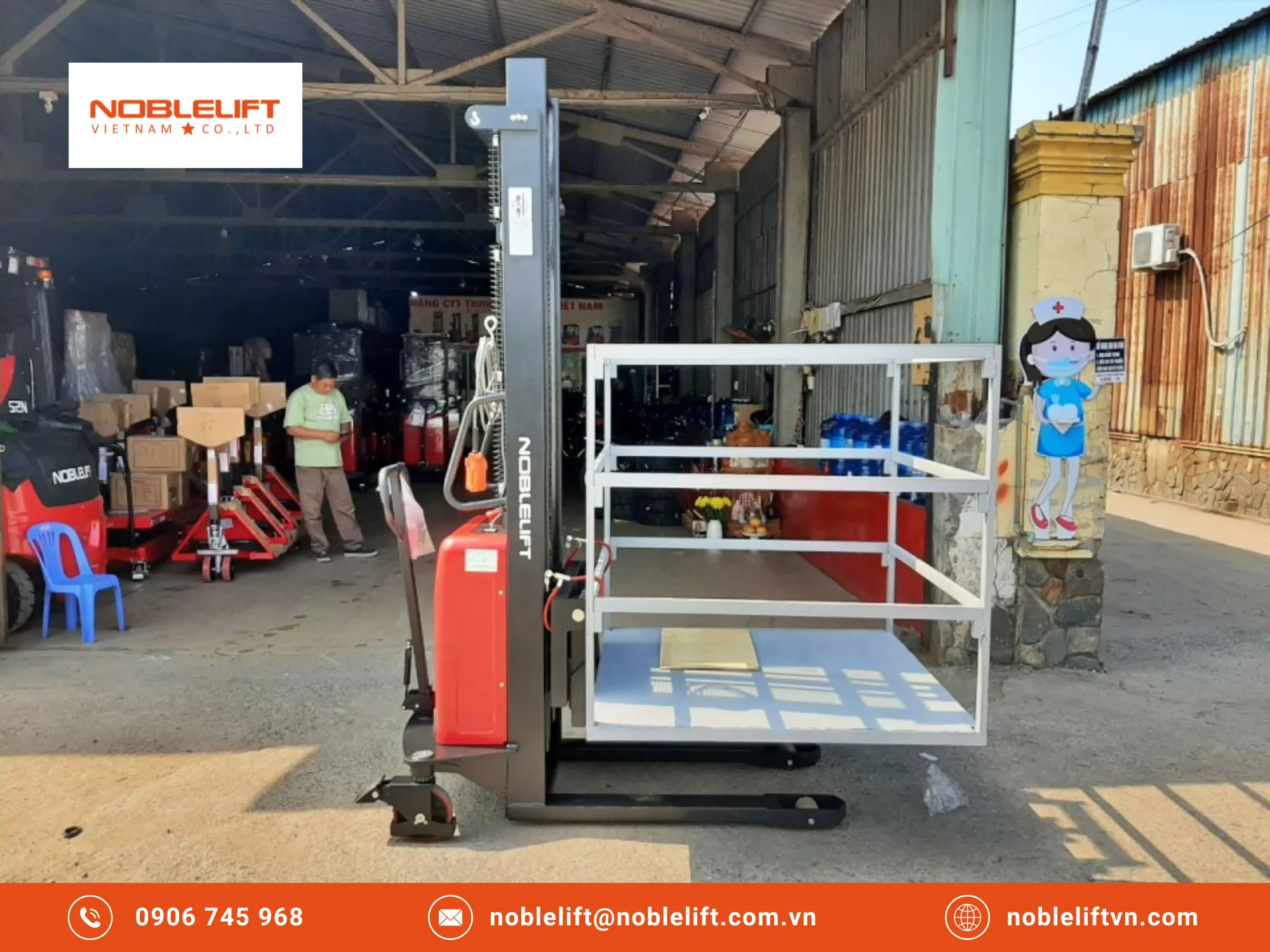 Quy trình bảo dưỡng định kỳ xe nâng bán tự động tại nhà xưởng
