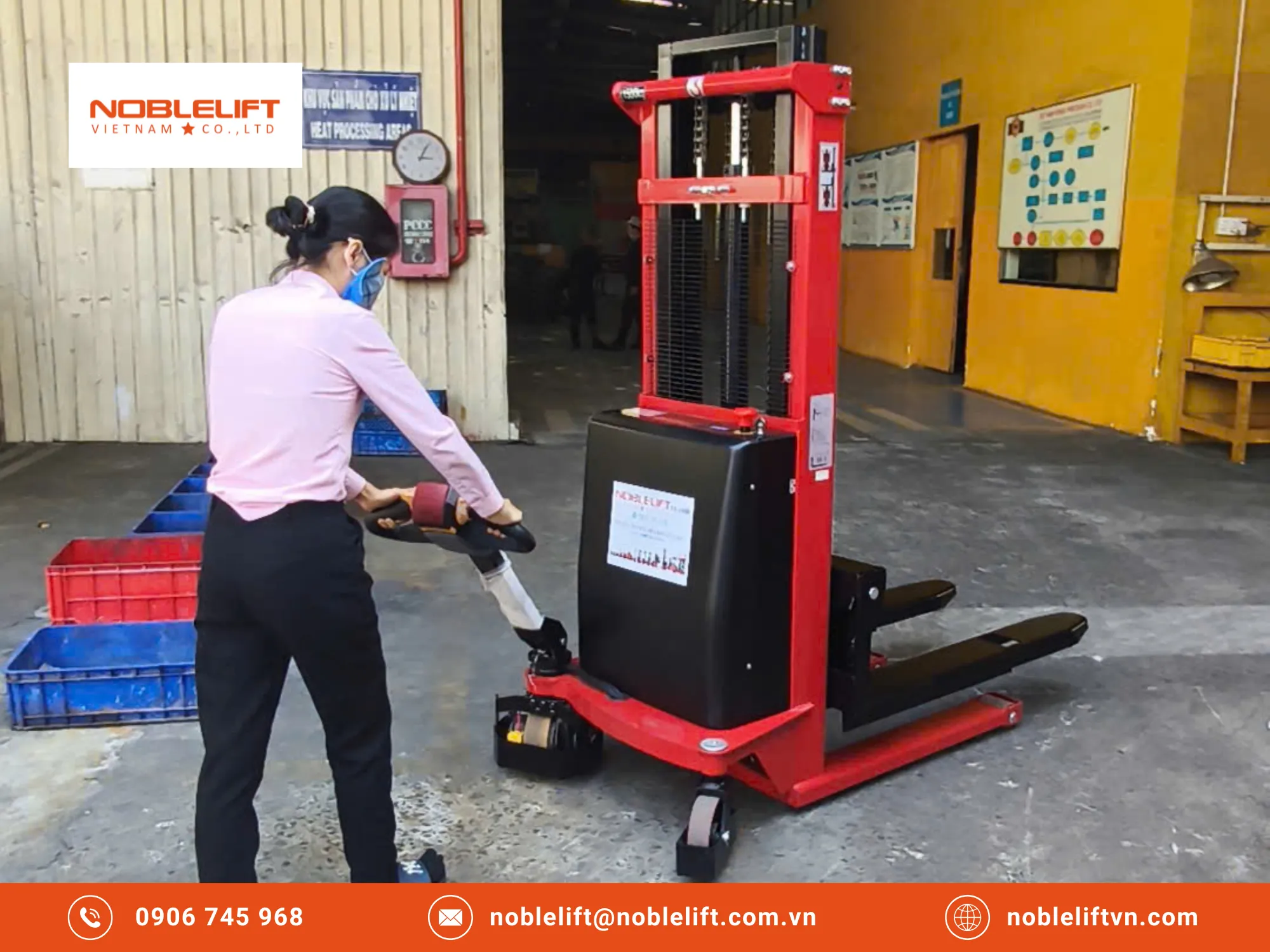 Noblelift Việt Nam - Dịch vụ bảo dưỡng định kỳ xe nâng bán tự động chuyên nghiệp