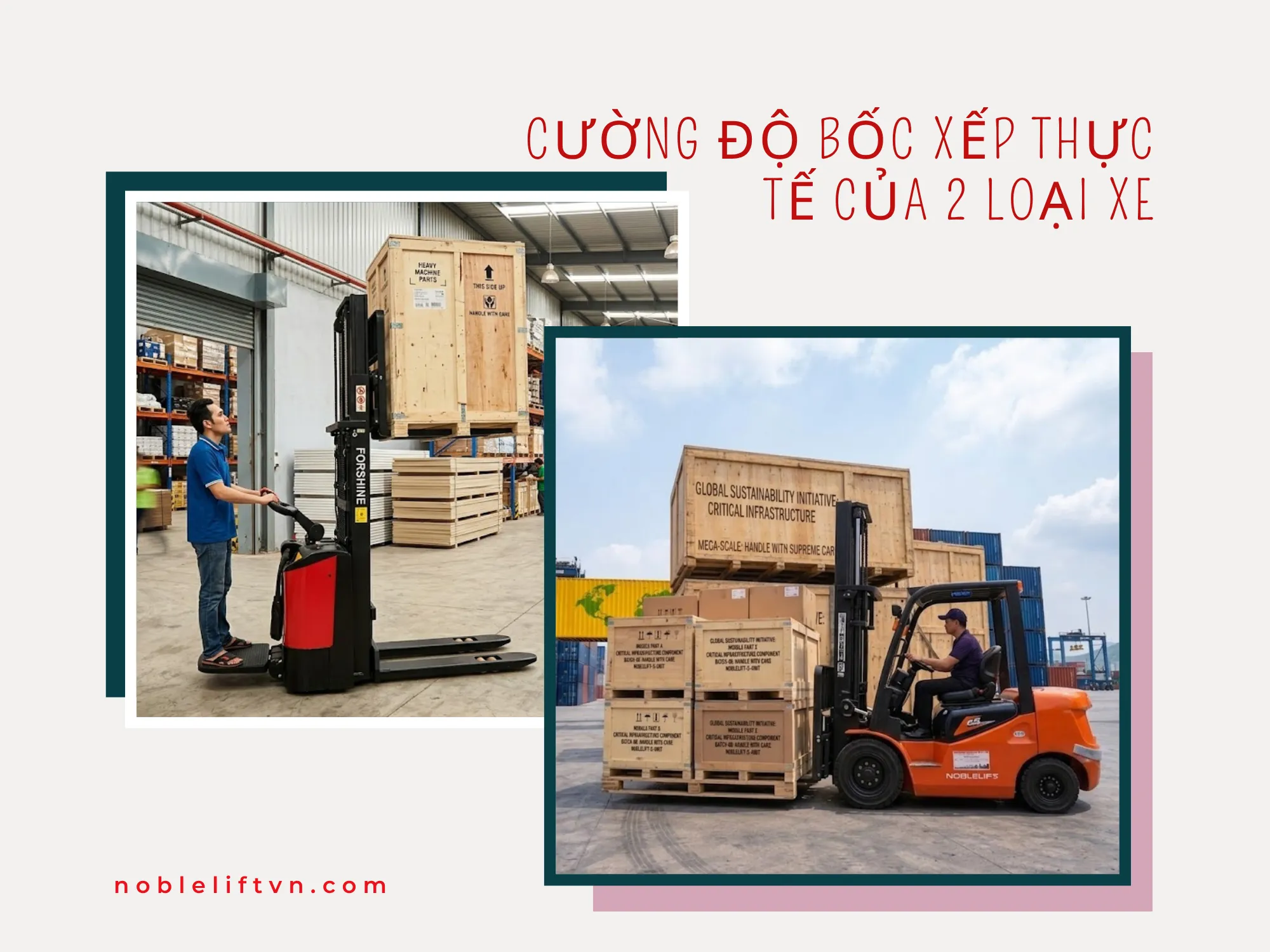 Chọn xe nâng đứng lái hay ngồi lái cho kho hàng theo cường độ bốc xếp thực tế