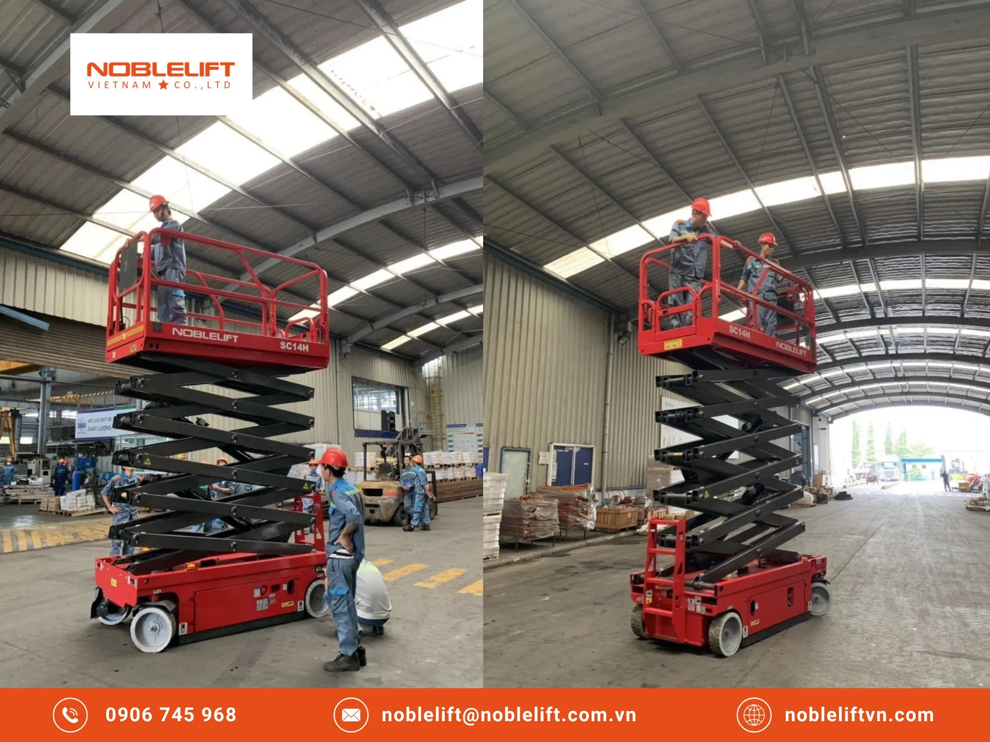 Đảm bảo tiêu chuẩn an toàn lao động khi đầu tư thang nâng người tự hành 12m