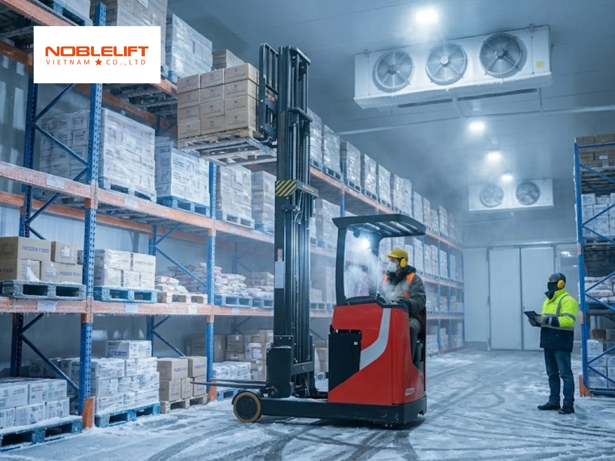 Hiệu suất vận hành của dòng xe nâng kho lạnh công suất lớn