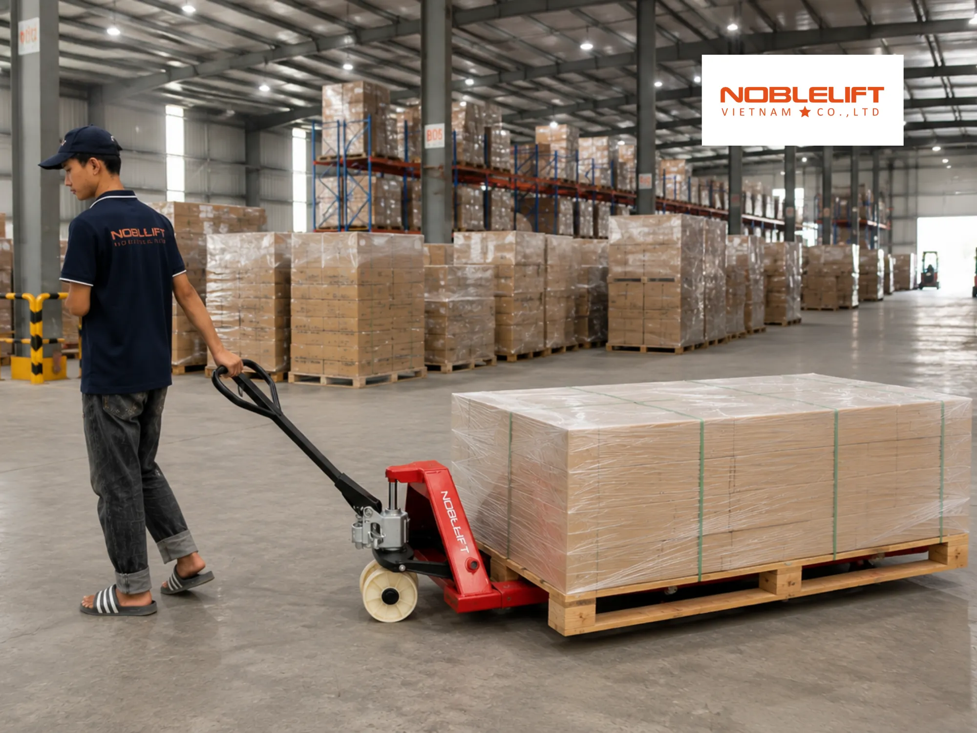 Thiết kế cơ khí sườn xe giúp giải pháp dùng xe nâng tay siêu dài đạt hiệu quả