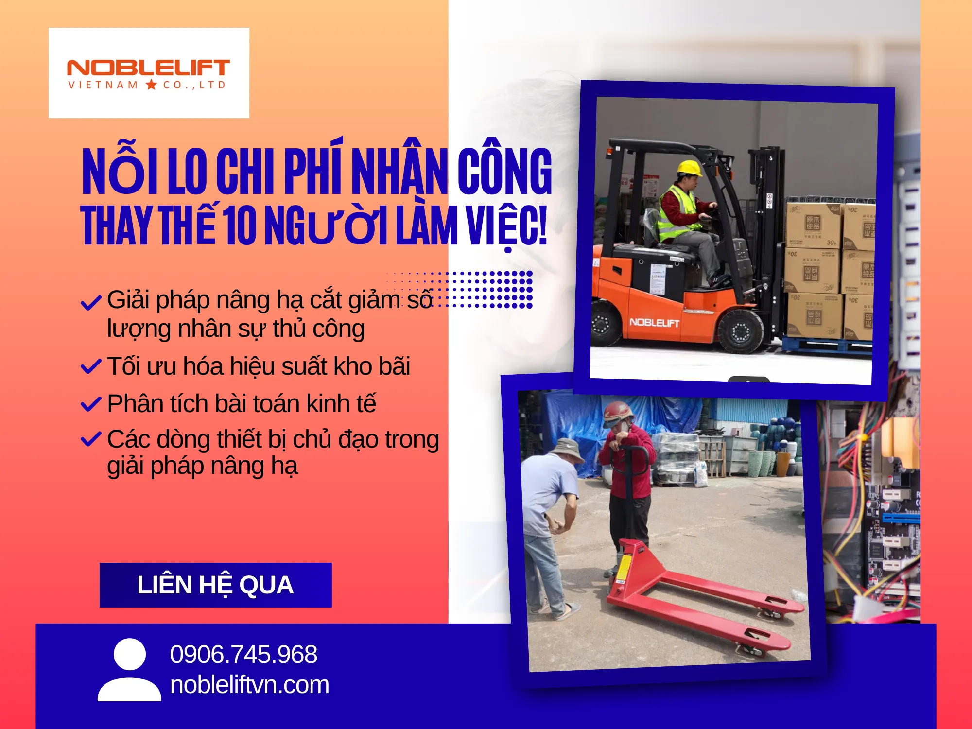 Sạch bách nỗi lo chi phí nhân công nhờ giải pháp nâng hạ thông minh giúp thay thế 10 người làm việc