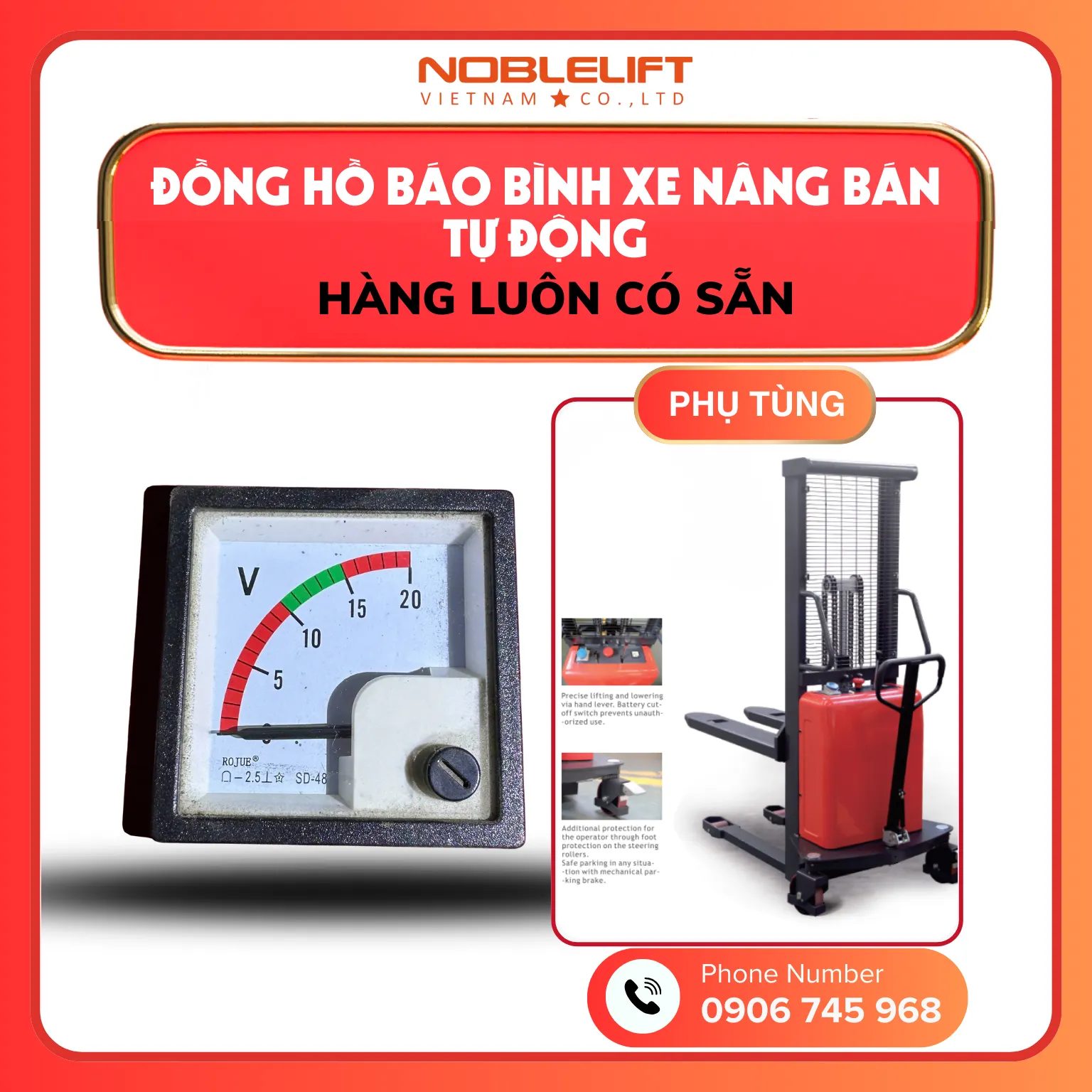 Đồng hồ báo bình xe nâng bán tự động SPN
