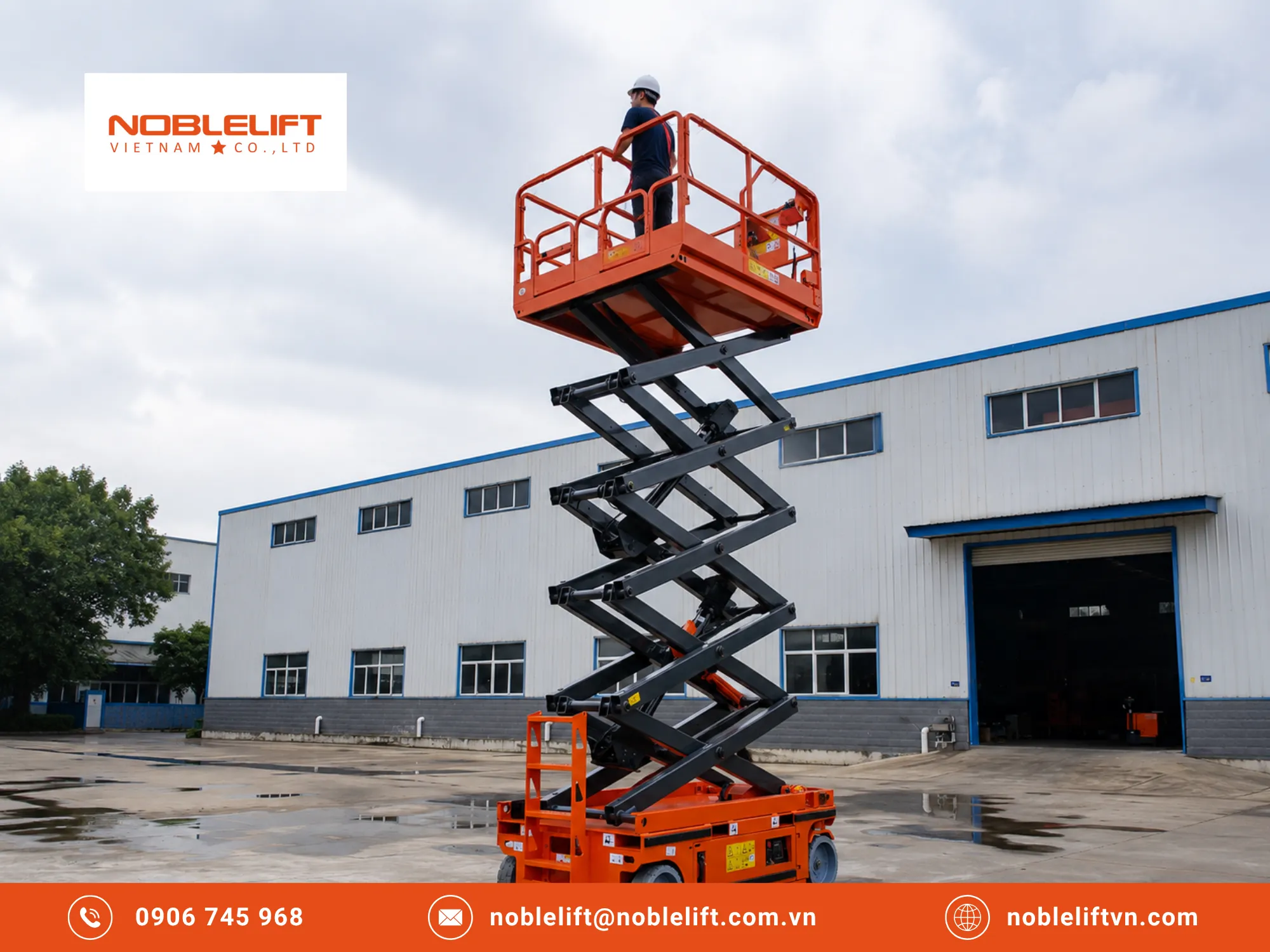 Giới hạn tải trọng tải sàn thao tác của thang nâng người noblelift và lưu ý vận hành đúng cách