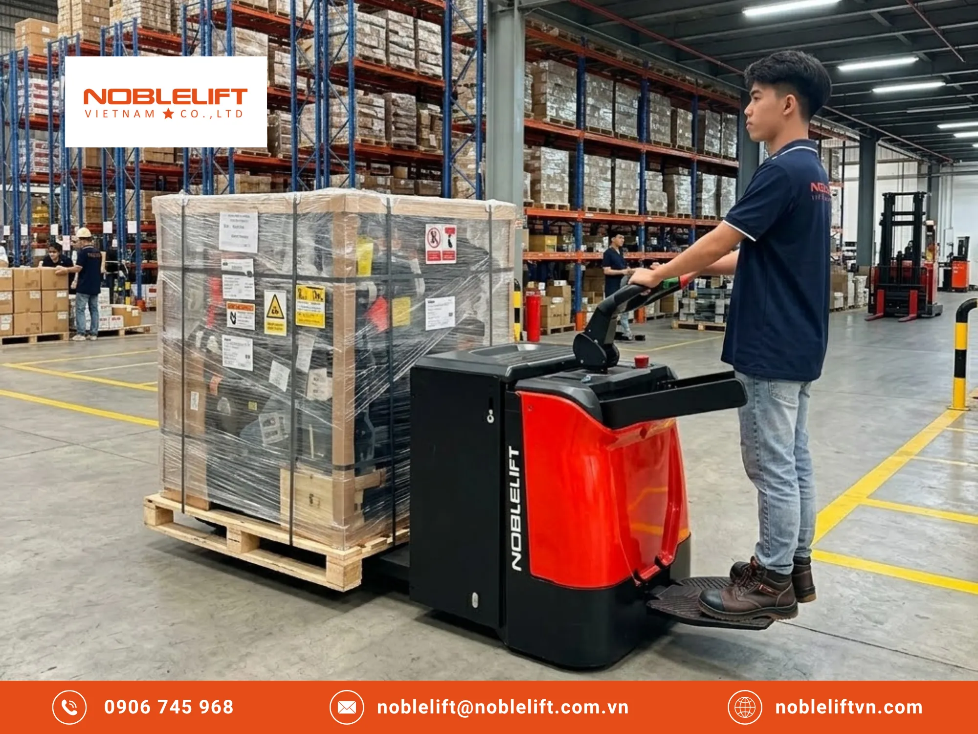 Tối ưu không gian khi thay thế hoàn toàn xe nâng cơ bằng xe nâng điện thấp
