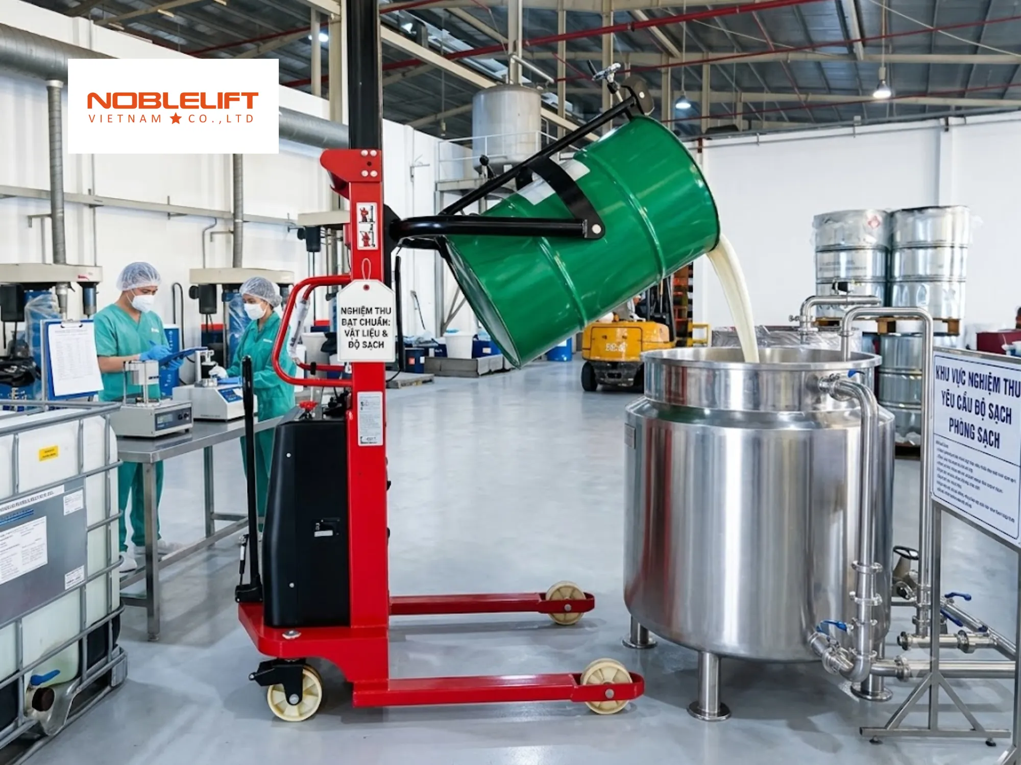Vật liệu và độ sạch trong tiêu chí nghiệm thu xe nâng đổ phuy môi trường ISO