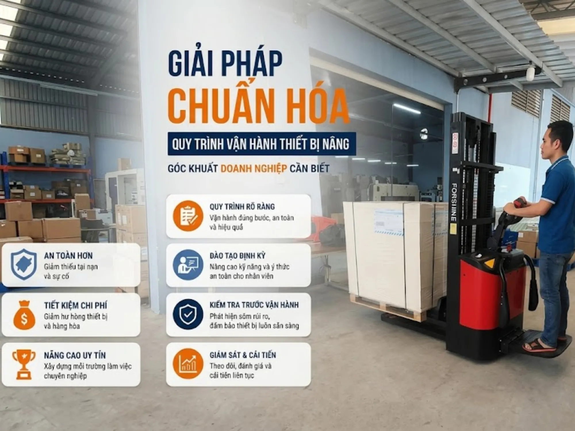 Giải pháp chuẩn hóa quy trình vận hành thiết bị nâng và góc khuất doanh nghiệp cần biết
