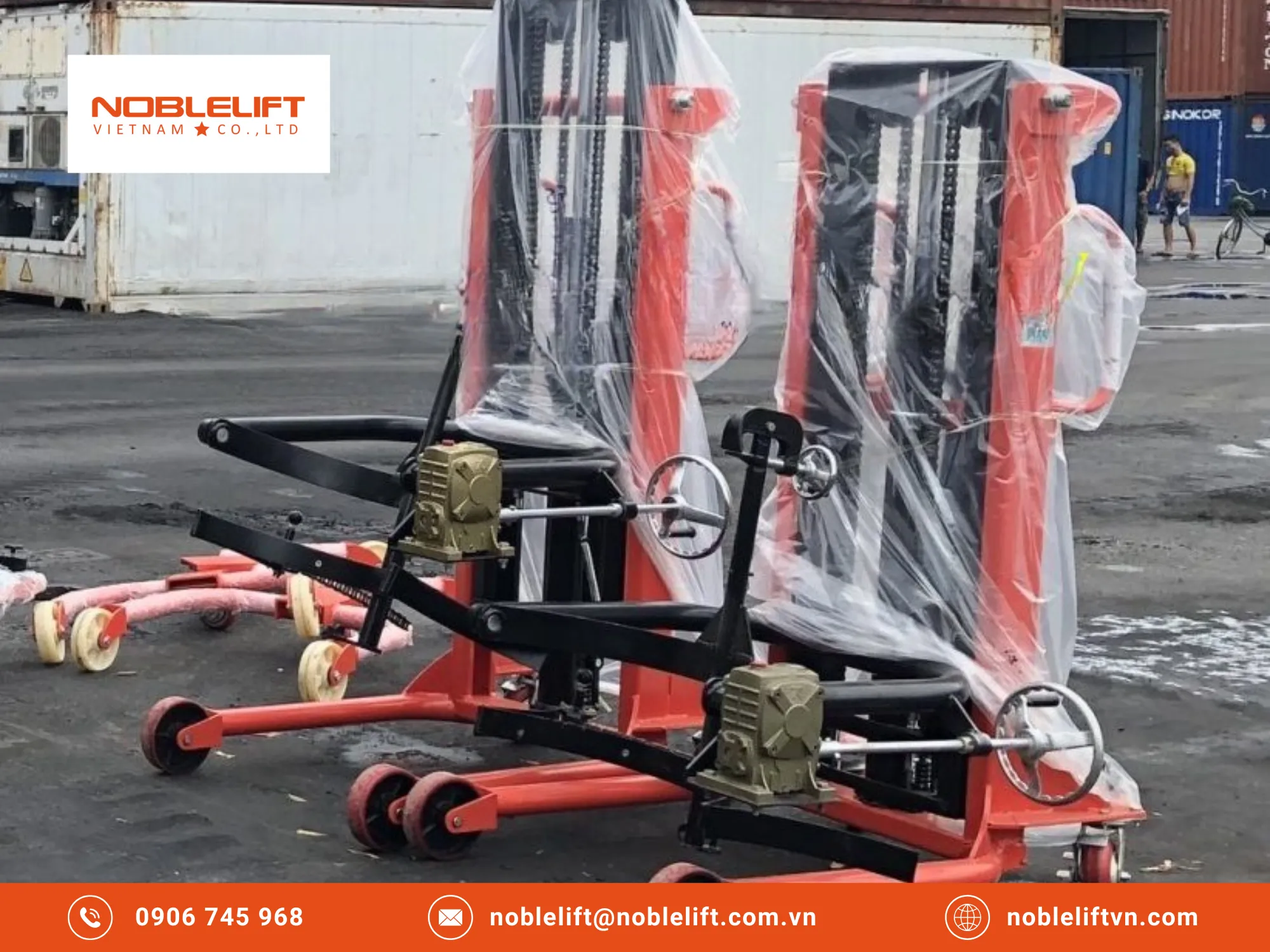 Mua xe đẩy thùng phuy Noblelift chính hãng để đảm bảo an toàn tuyệt đối