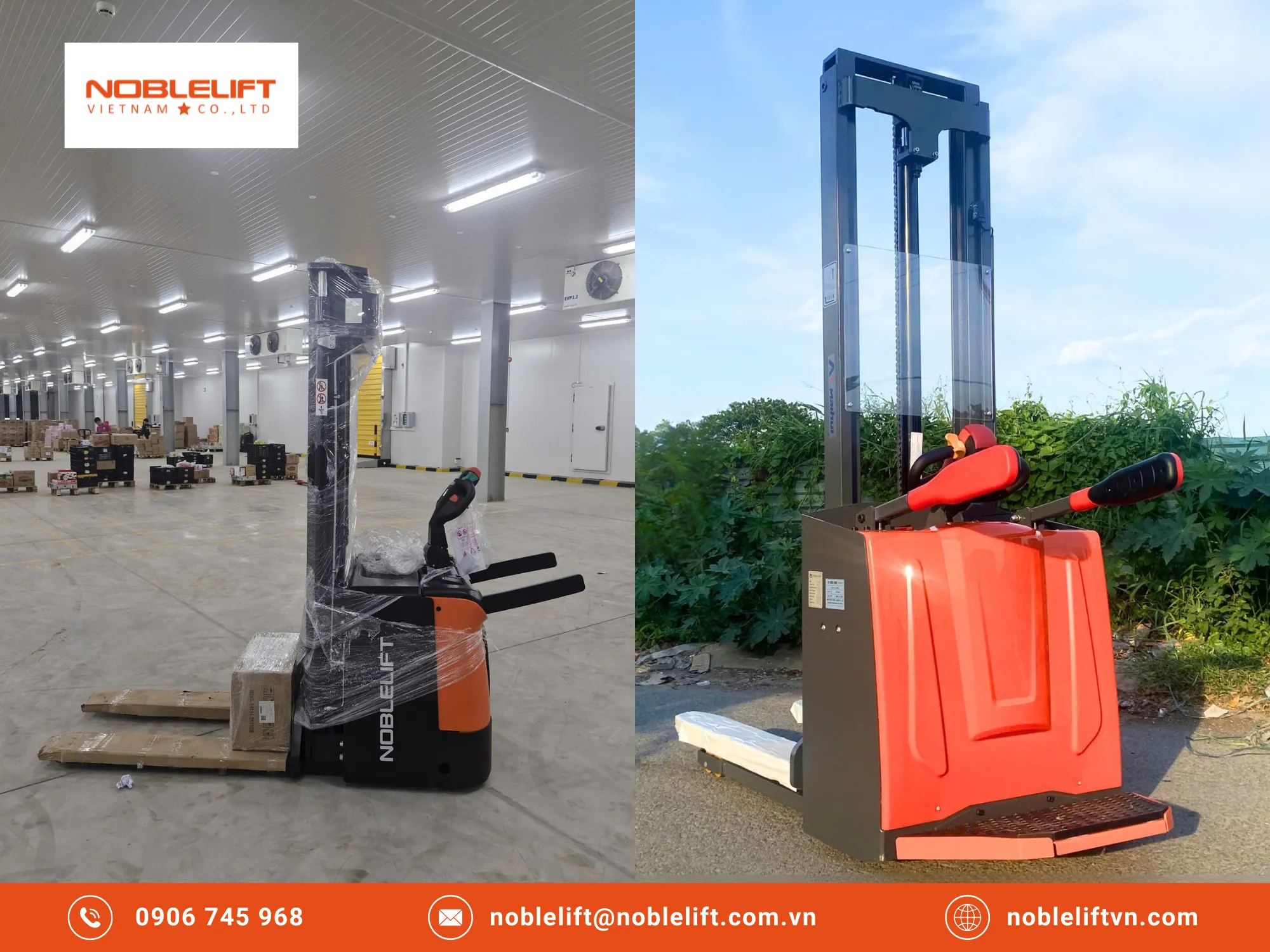 Bảo vệ sức khỏe tài xế bằng Xe nâng điện đứng lái có bệ đứng lái tốc độ cao thế hệ mới