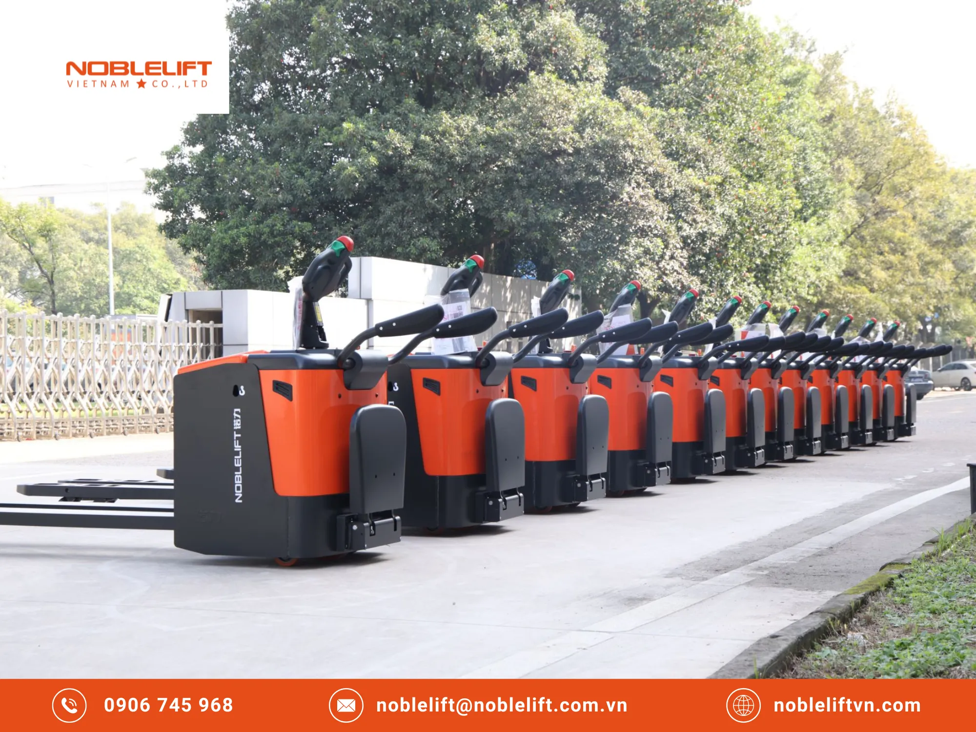 Kiểm soát rủi ro vận hành cùng Xe nâng điện đứng lái có bệ đứng lái tốc độ cao Noblelift