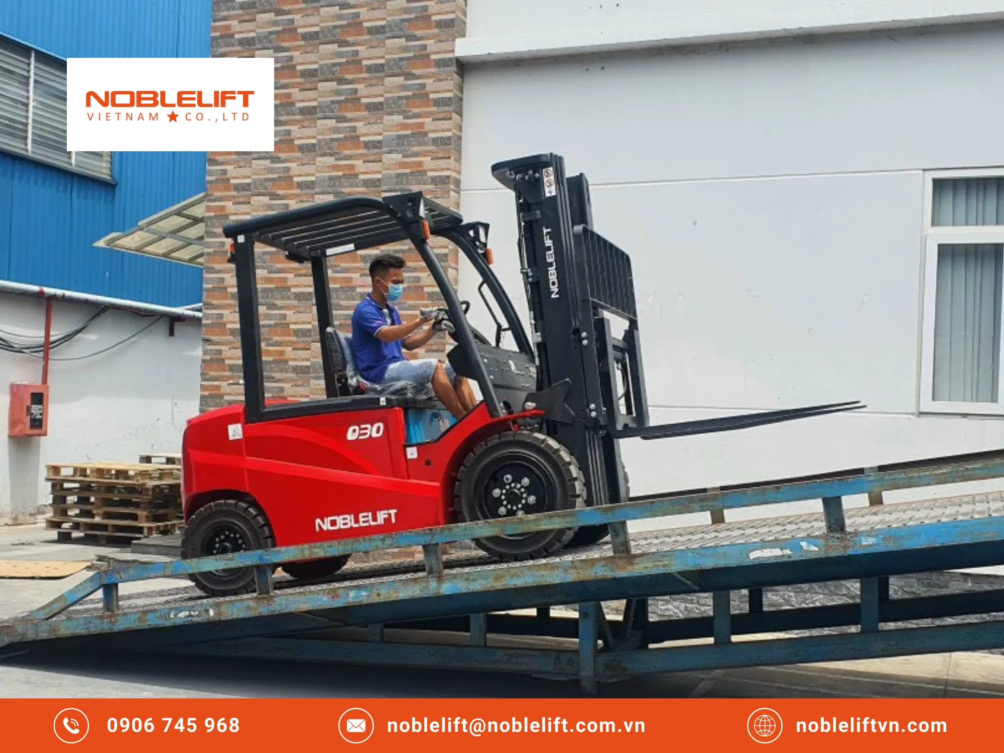 Liên hệ Noblelift Việt Nam để trải nghiệm thực tế xe nâng điện ngồi lái