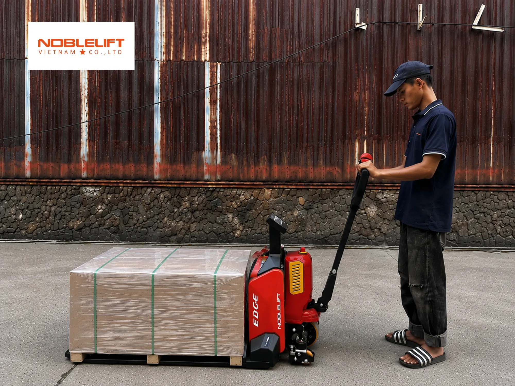 Thiết kế bánh xe giúp xe nâng điện thấp kéo hàng siêu mượt