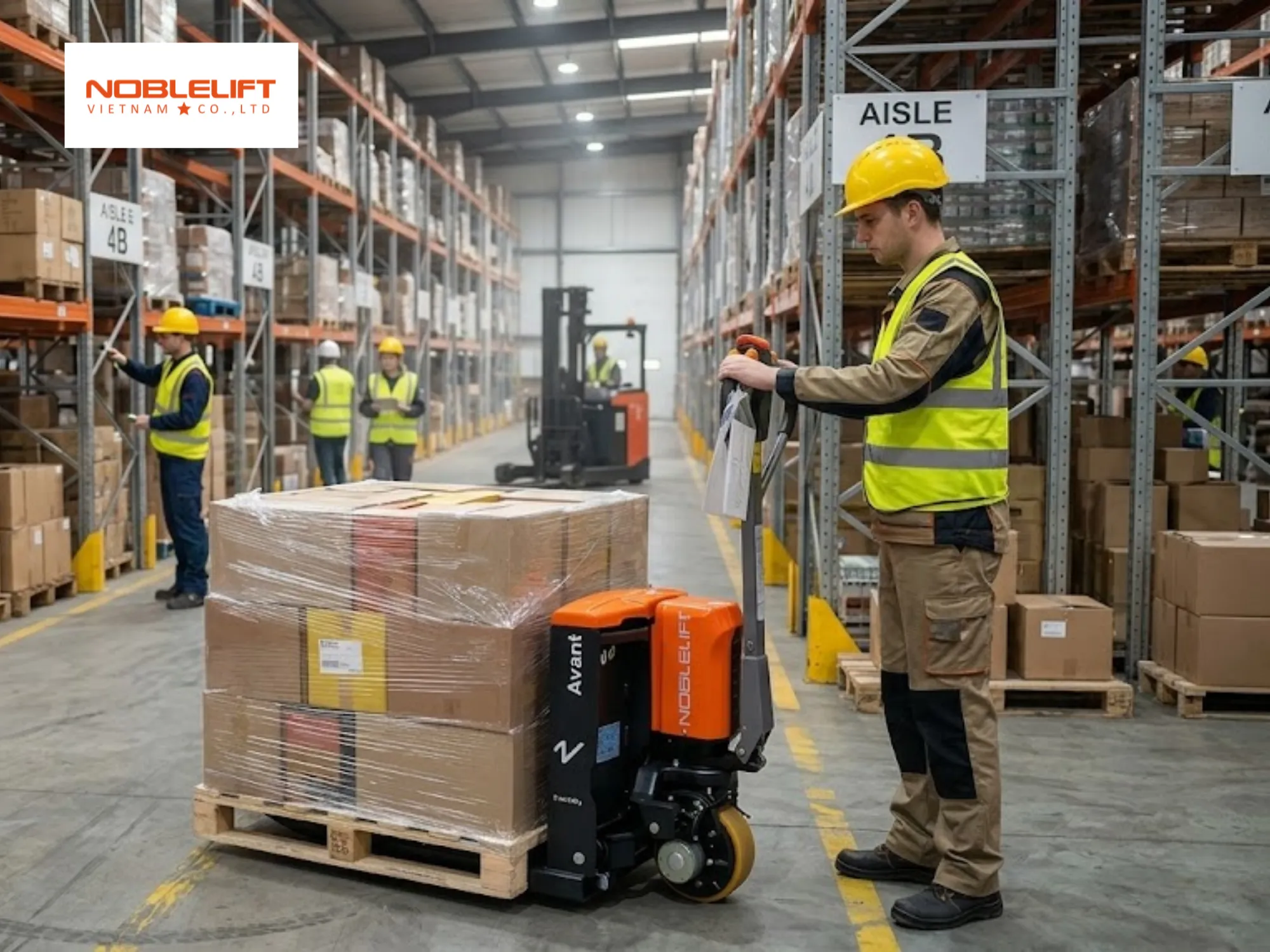 Cơ chế chống trôi dốc của xe nâng điện thấp trang bị phanh điện từ