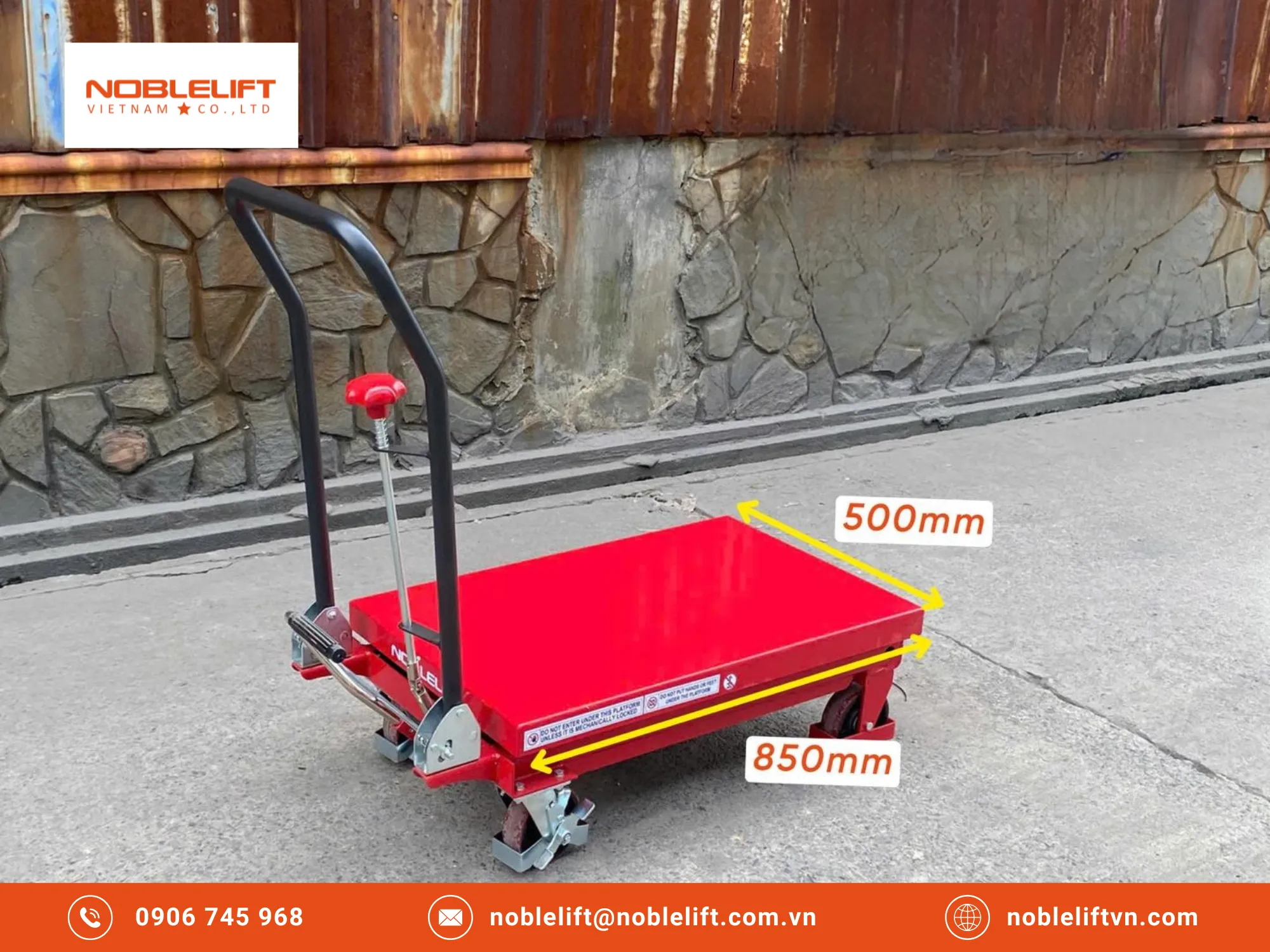 Xe nâng mặt bàn 500kg 1000kg thủy lực giúp tối ưu hóa diện tích và an toàn nhà xưởng
