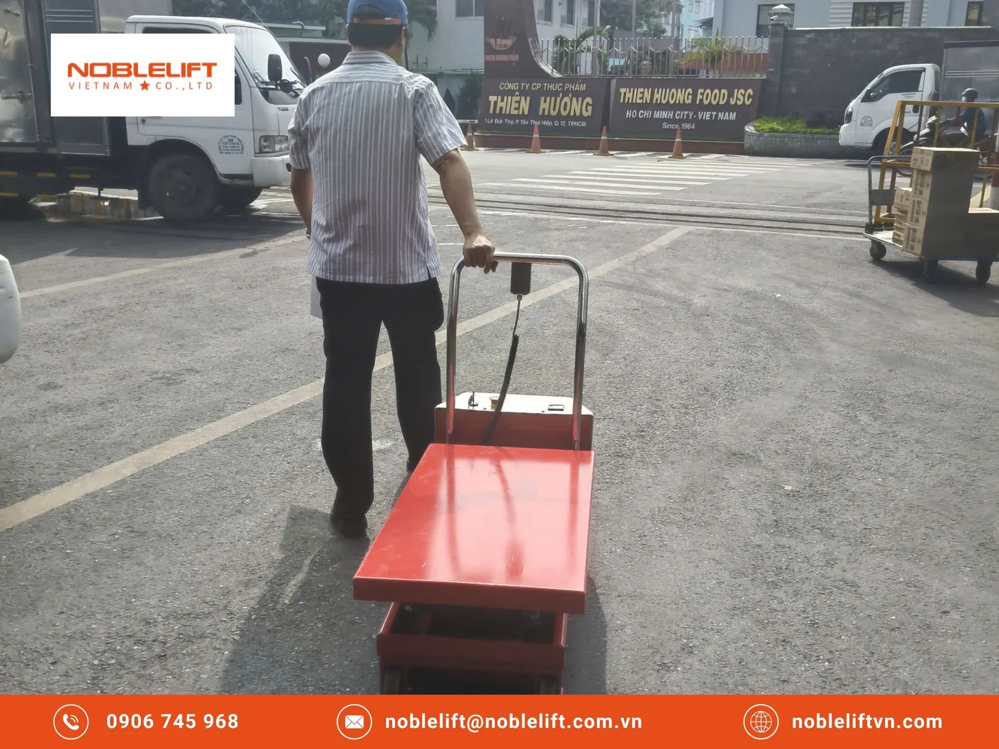 Noblelift Việt Nam – Tổng kho phân phối Xe nâng mặt bàn 500kg 1000kg thủy lực giá gốc