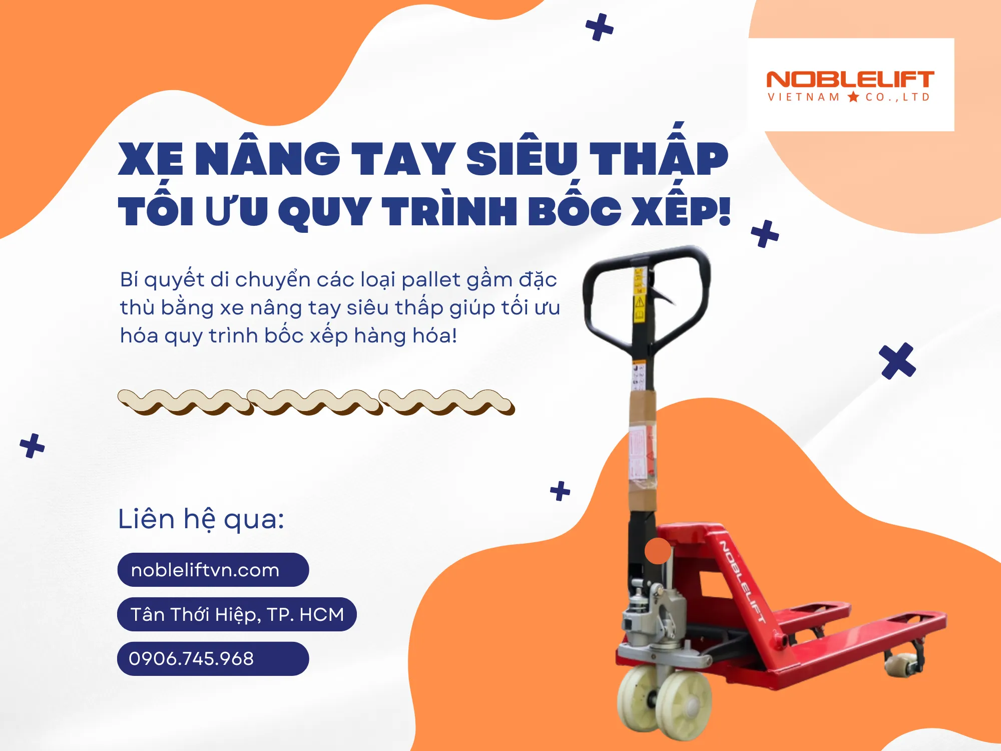 Bí quyết di chuyển các loại pallet gầm đặc thù bằng xe nâng tay siêu thấp giúp tối ưu hóa quy trình bốc xếp hàng hóa